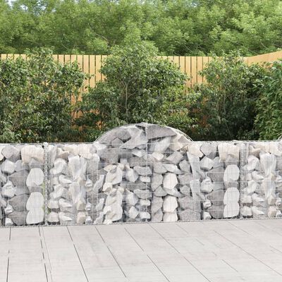 vidaXL Coșuri gabion arcuite 50 buc, 200x30x80/100 cm, fier galvanizat