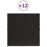 vidaXL Panouri de perete 12 buc. negru 30x30 cm țesătură 1,08m²