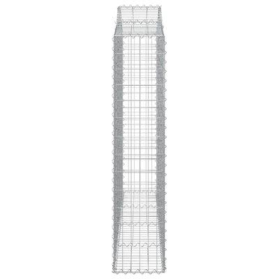 vidaXL Coșuri gabion arcuite 3 buc, 200x30x140/160cm, fier galvanizat