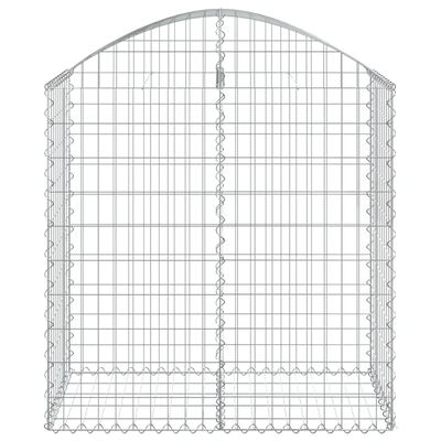 vidaXL Coș gabion arcuit, 100x50x100/120 cm, fier galvanizat