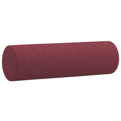 vidaXL Canapea cu 3 locuri cu pernuțe, roșu vin, 180 cm, textil