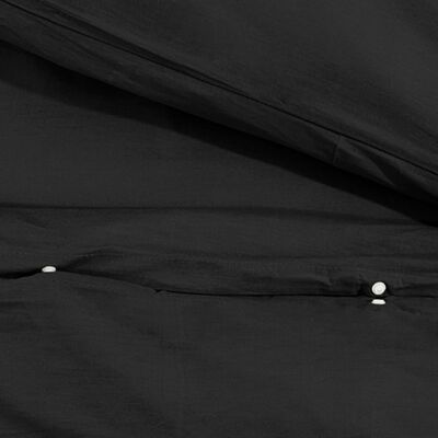 vidaXL Set cu husă de pilotă, negru, 240x220 cm, bumbac