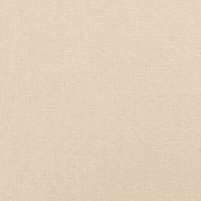 vidaXL Pat continental cu saltea, crem, 120x190 cm, textil