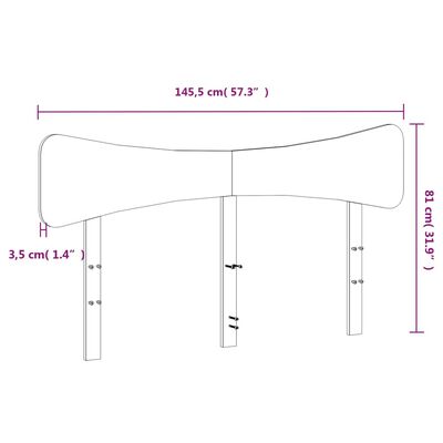 vidaXL Tăblie de pat, alb, 140 cm, lemn masiv de pin