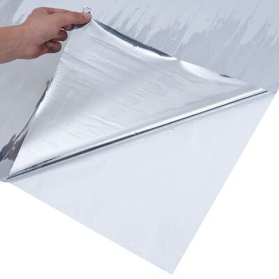 vidaXL Folie solară, 3 buc., efect reflectorizant static argintiu, PVC