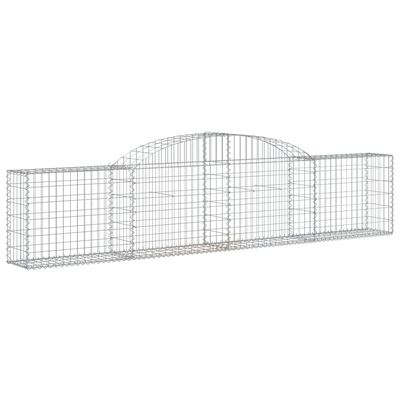 vidaXL Coșuri gabion arcuite, 17 buc., 300x30x60/80cm, fier galvanizat