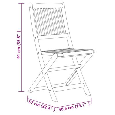 vidaXL Set mobilier de grădină, 7 piese, lemn masiv de acacia