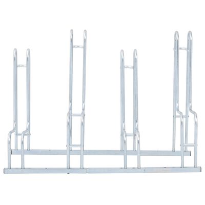 vidaXL Suport de sine stătător pentru 4 biciclete, oțel galvanizat