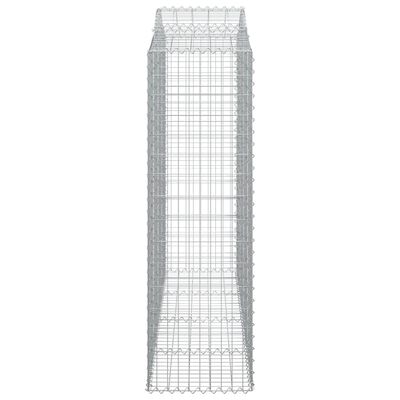 vidaXL Coșuri gabion arcuite 8 buc, 200x50x160/180 cm, fier galvanizat