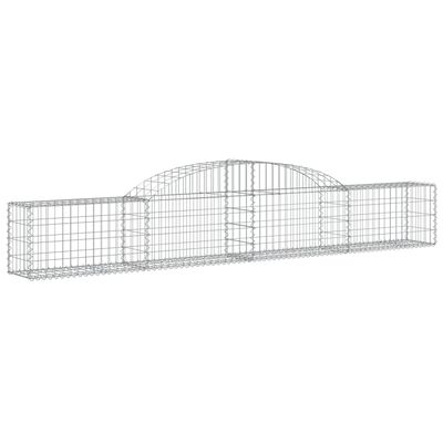 vidaXL Coșuri gabion arcuite, 12 buc., 300x30x40/60cm, fier galvanizat