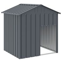 vidaXL Cușcă câine cu acoperiș antracit 117x103x123 cm oțel galvanizat