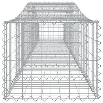 vidaXL Coșuri gabion arcuite 4 buc, 400x50x40/60 cm, fier galvanizat