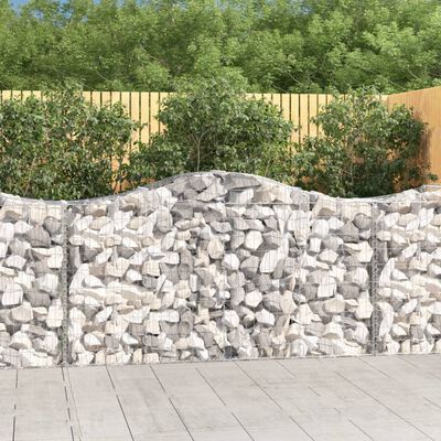 vidaXL Coș gabion arcuit 200x50x100/120 cm fier galvanizat