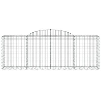 vidaXL Coșuri gabion arcuite 12 buc, 300x50x100/120cm, fier galvanizat