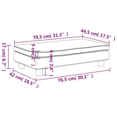 vidaXL Canapea pentru copii cu taburet maro 100x50x30 cm catifea