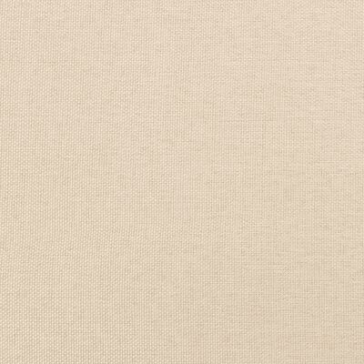 vidaXL Pat box spring cu saltea, crem, 200x200 cm, textil