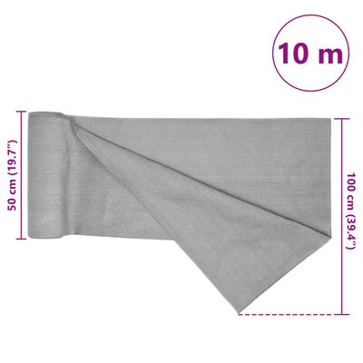 vidaXL Plasă protecție intimitate, gri deschis, 1x10 m, HDPE, 150 g/m²