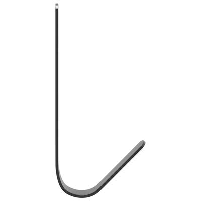 vidaXL Cârlige de perete în formă de J, 12 buc., negru, oțel
