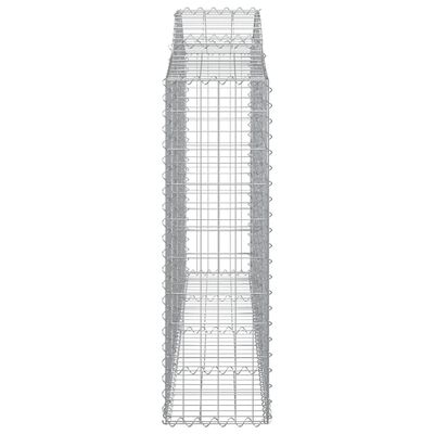 vidaXL Coșuri gabion arcuite 5 buc, 200x30x100/120 cm fier galvanizat