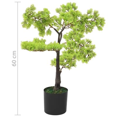 vidaXL Bonsai chiparos artificial cu ghiveci, verde, 60 cm