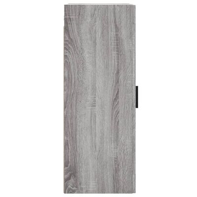 vidaXL Dulap de perete, gri sonoma, 34,5x34x90 cm, lemn prelucrat