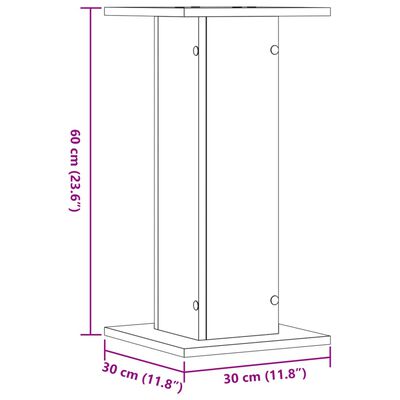 vidaXL Suport de plante, 2 buc., gri beton, 30x30x60 cm lemn prelucrat