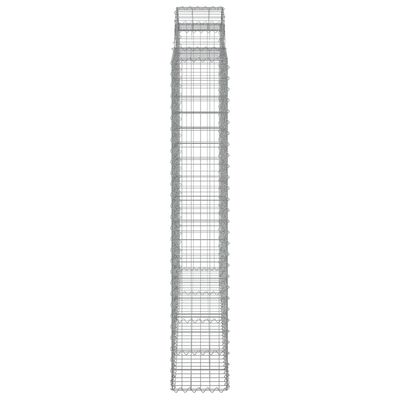 vidaXL Coșuri gabion arcuite 3 buc, 200x50x180/200 cm, fier galvanizat