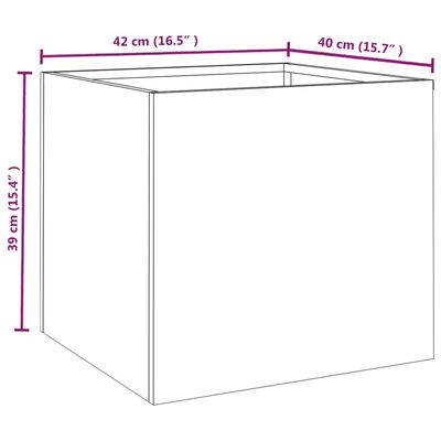 vidaXL Jardiniere, 2 buc., 42x40x39 cm, oțel corten