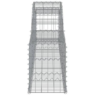 vidaXL Coșuri gabion arcuite, 12 buc., 300x30x40/60cm, fier galvanizat