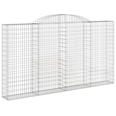 vidaXL Coșuri gabion arcuite 5 buc. 300x30x160/180 cm fier galvanizat