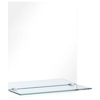 vidaXL Oglindă de perete cu raft, 20 x 40 cm, sticlă securizată