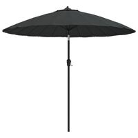 vidaXL Umbrelă de soare de exterior, stâlp aluminiu, antracit, 270 cm