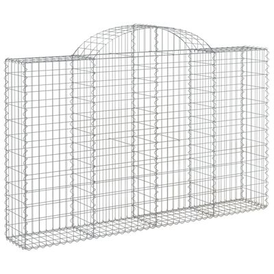 vidaXL Coșuri gabion arcuite 15 buc, 200x30x120/140cm, fier galvanizat