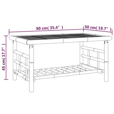 vidaXL Set mobilier de grădină cu perne gri închis, 2 piese, bambus