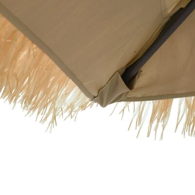 vidaXL Umbrelă soare de grădină cu stâlp din oțel, maro 223x223x213 cm