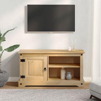 vidaXL Dulap TV „Corona”, 100x37x52 cm, lemn masiv de pin