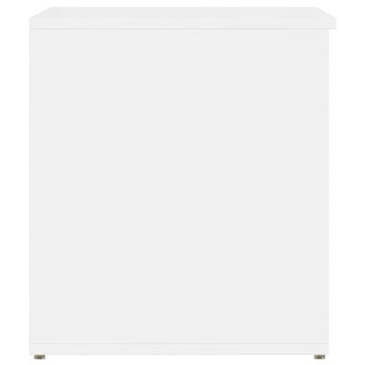 vidaXL Cufăr depozitare, alb extralucios, 84x42x46 cm, lemn compozit