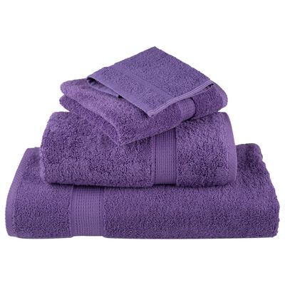 vidaXL Set de prosoape premium SOLUND, 6 piese, violet, 600 g/m²