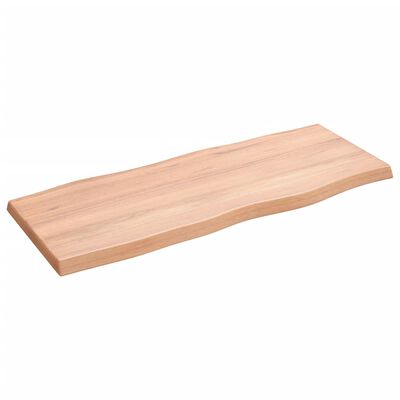 vidaXL Blat masă, 100x40x(2-4) cm, maro, lemn tratat contur organic