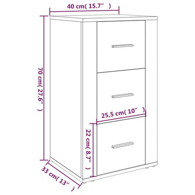 vidaXL Dulap, gri beton, 40x33x70 cm, lemn prelucrat