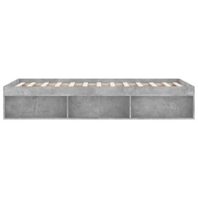 vidaXL Cadru de pat super king, gri beton, 180x200 cm