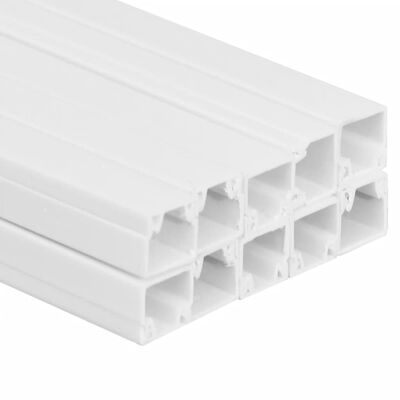 vidaXL Șine de cabluri, 30x15 mm, 10 m, PVC