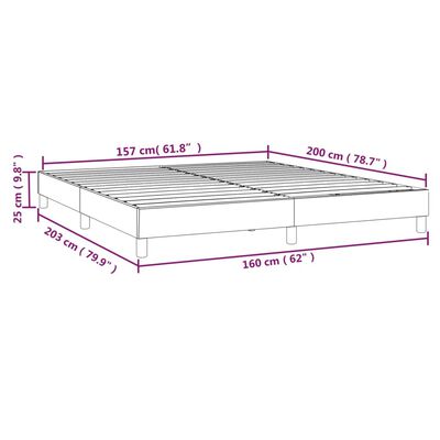 vidaXL Cadru de pat, maro, 160x200 cm, piele ecologică