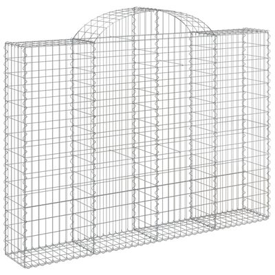 vidaXL Coșuri gabion arcuite 25 buc, 200x30x140/160cm, fier galvanizat