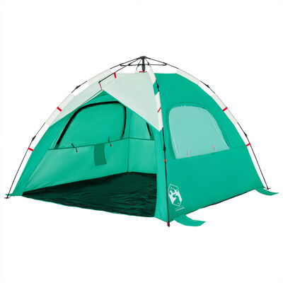 vidaXL Cort camping 3 persoane verde marin impermeabil setare rapidă