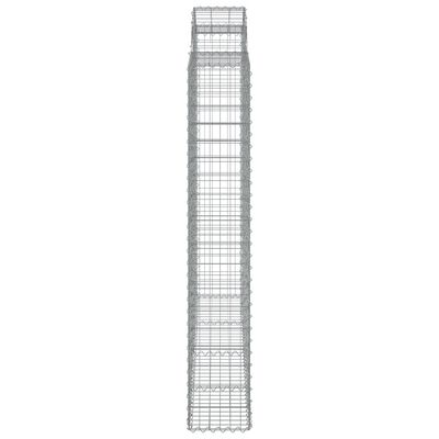 vidaXL Coșuri gabion arcuite 3 buc, 200x30x180/200cm, fier galvanizat