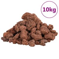 vidaXL Roci vulcanice, 10 kg, roșu, 1-2 cm