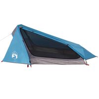 vidaXL Cort de camping tunel pentru 1 persoană, albastru, impermeabil