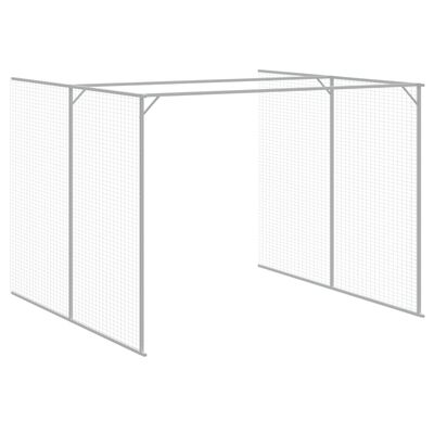 vidaXL Cușcă de câine cu țarc antracit 214x661x181 cm oțel galvanizat