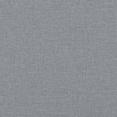 vidaXL Pat continental cu saltea, gri deschis, 120x200 cm, textil